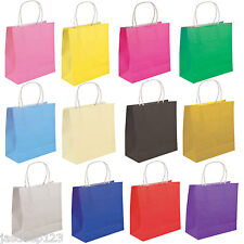 Party Gift Coloured Paper Bags With Handles Wedding Birthday Christmas Shopping 