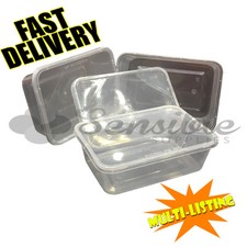 HIGH QUALITY FOOD PLASTIC CONTAINERS MICROWAVE FREEZER SAFE TAKEAWAY *ALL SIZES*