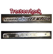 CHROME SIDE BADGE (UNPAINTED): FORDSON: SUPER MAJOR (SINGLE)