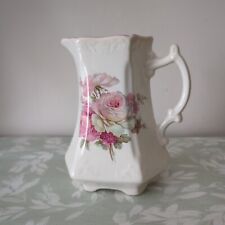 Floral Rose Jug Pitcher Vase Vintage Crown Devon S Fielding Staffordshire 14.5cm
