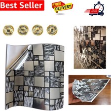 Silver Chrome Tile Stickers