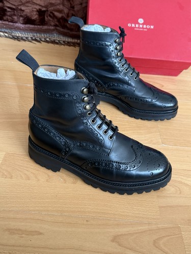 Grenson fred black - fred, leather