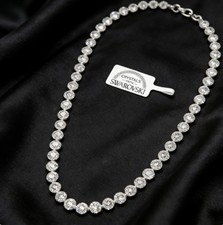 Silver Tennis Necklace Angel