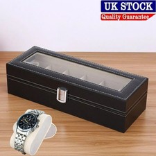 6 Slot Watch Box Pu Leather