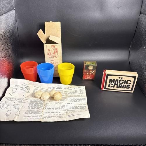 Vintage magic tricks cups - magic, tricks,