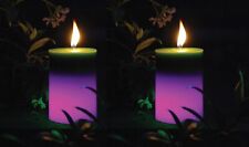 2 Citronella Colour Changing Pillar Candle Wind Resistant Outdoor LED Candle 37H