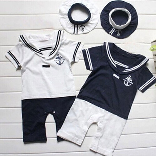 Baby boys sailor navy - baby, romper