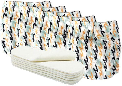 Reusable nappies 10 bamboo - nappies,