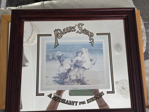 Vintage pears soap mirror sign - vintage,