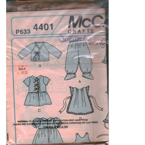 Mccalls crafts 4401 p633 doll - crafts,