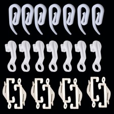 Plastic Curtain Hooks White