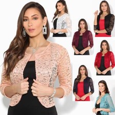 Women Ladies Lace Shrug Bolero
