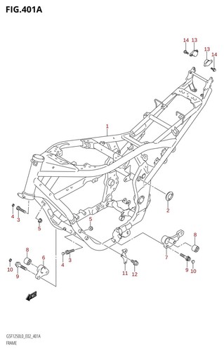 Suzuki genuine frame pivot cap - genuine,