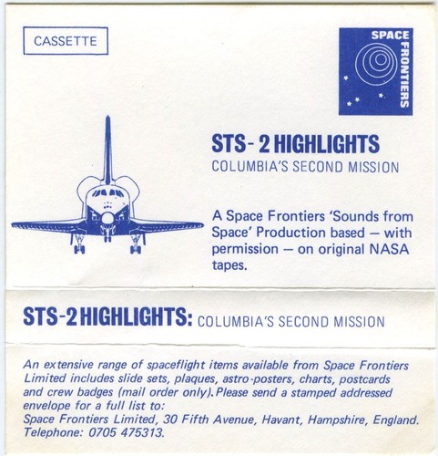 Sts cassette space - sts-2,