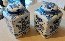 Royal Delft Tea Canister X2