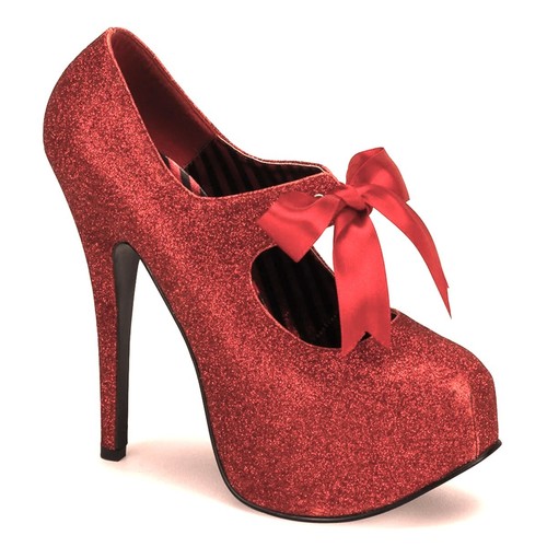 Bordello teeze 04r red glitter - teeze,