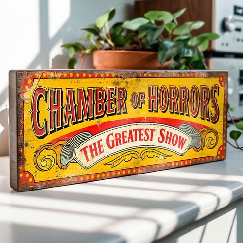 Chamber horrors sign - chamber,