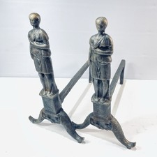 Fire Dogs Grate Iron Large Antiquity Style Each 4.2kg 14" Tall 8" Wide 13" Deep