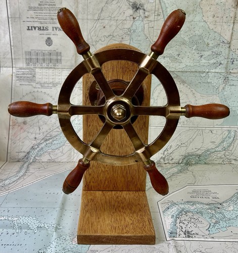 Vintage ships wheel - wheel,, 6