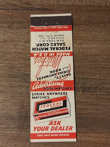 Vtg federal matches strike - matches,,