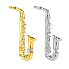 Stylish Collar Pin Brooch Elegant Saxophone Novelty Brooches Accessories