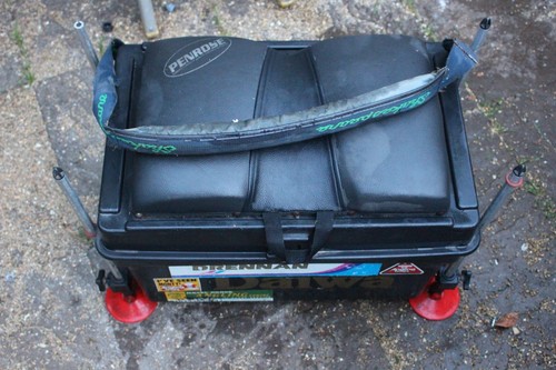Fishing tackle box seat with