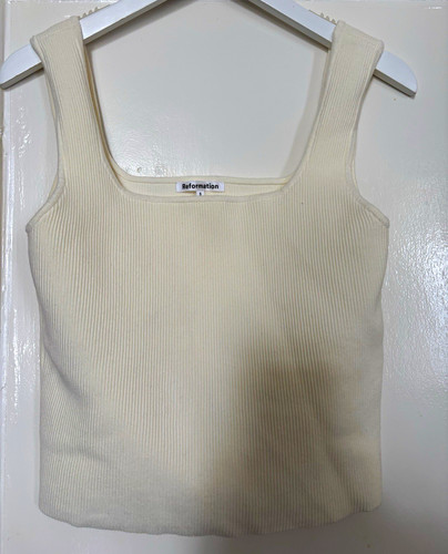 Reformation ivory ribbed - ivory,