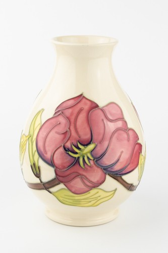 Moorcroft vase magnolia flower - moorcroft,
