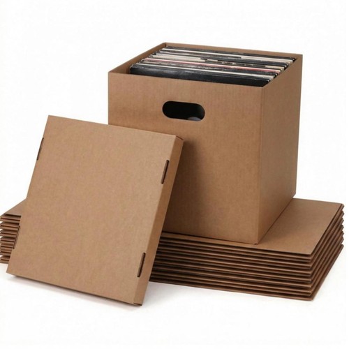 Vinyl record storage boxes set - vinyl,