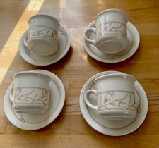 4 Cups and 4 Saucers Vintage Biltons Spring Bouquet / Crocus England Very Nice