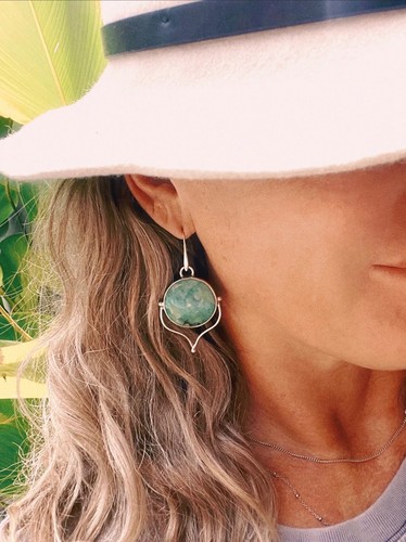 Gaia turquoise earrings - turquoise,