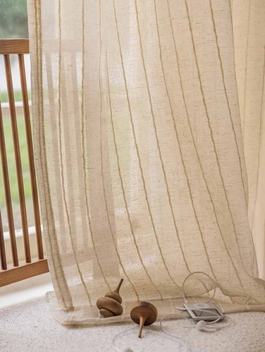 Aisha linen sheer curtains - linen,