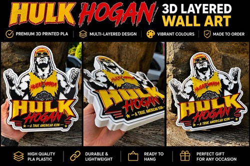 Hulk hogan inspired printed - inspired, 3d