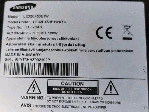 Samsung le32c450e1wxxu - samsung,
