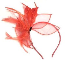 Ladies Chiffon Aliceband Feather Fascinator Aliceband Headband Hat Fascinator 