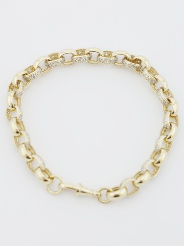 Gold belcher link bracelet 9ct - link,