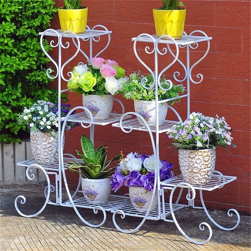 Tall vintage metal plant - tall,
