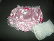 ADULT BABY SISSY PINK SATIN