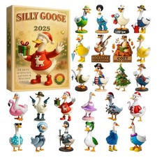 2025 Christmas Silly Goose Advent Countdown Calendar 2D Acrylic Tree Ornament