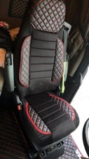 2x Black Seat Covers Quilted