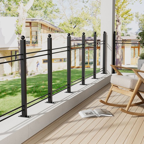Wrought iron square - round, end