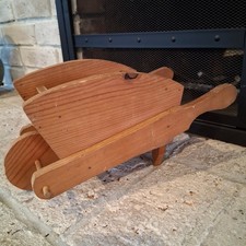 Handmade Wooden Wheelbarrow