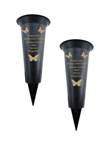 Set mum dad grave vase - grave,
