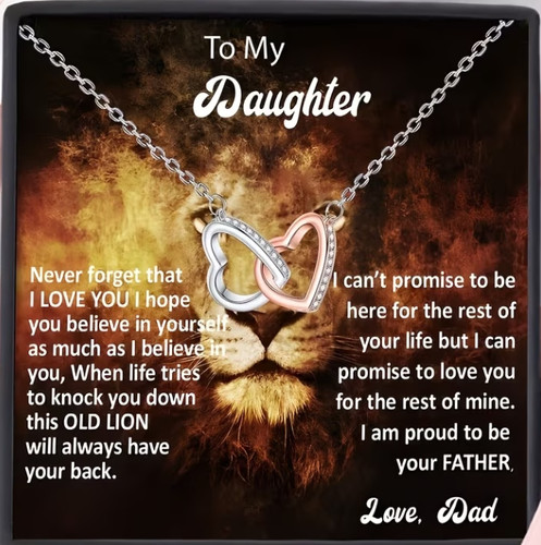 Daughter heart necklace - daughter,