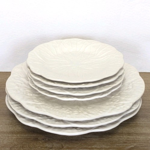 Vintage majolica white cabbage - majolica,