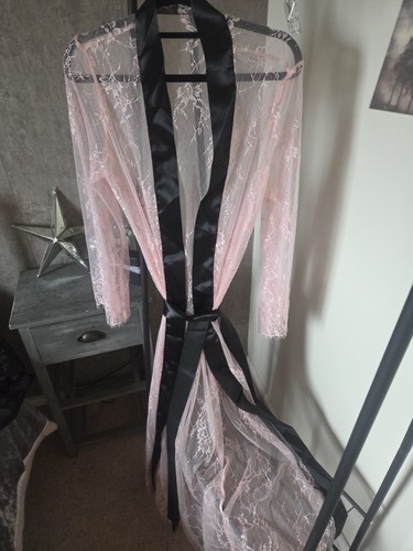 Vintage black pink - black, lace