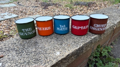 Vintage mikkimug enamel mugs - vintage,