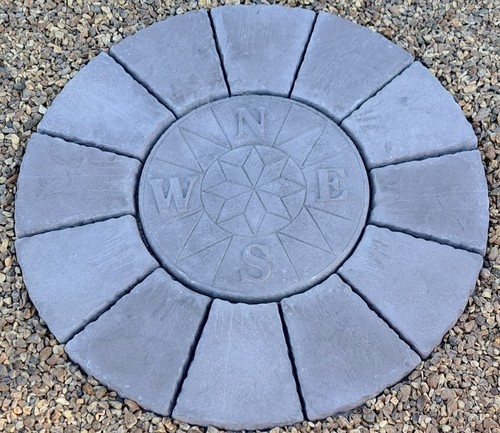 Concrete compass patio paving - compass,