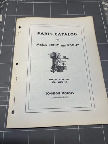 Vintage parts catalog johnson - vintage,