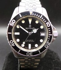 SANDOZ Quartz Watch 1817-Z Swiss Made Scuba Diver 100M Men Vintage RARE c.1980s